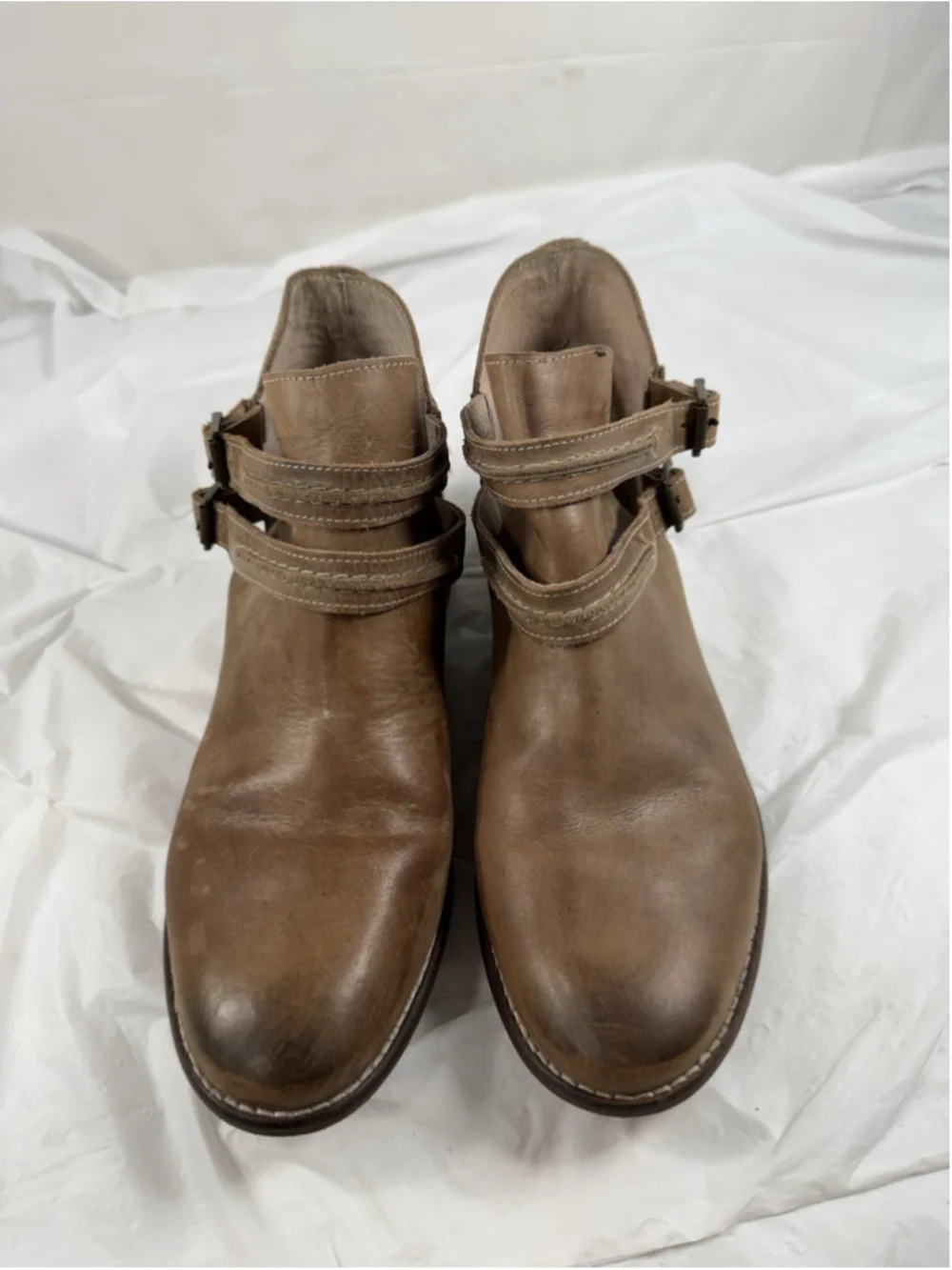 Free People Braeburn Ankle Bootie Tobacco Leather Women's 40 US 9.5 Brown